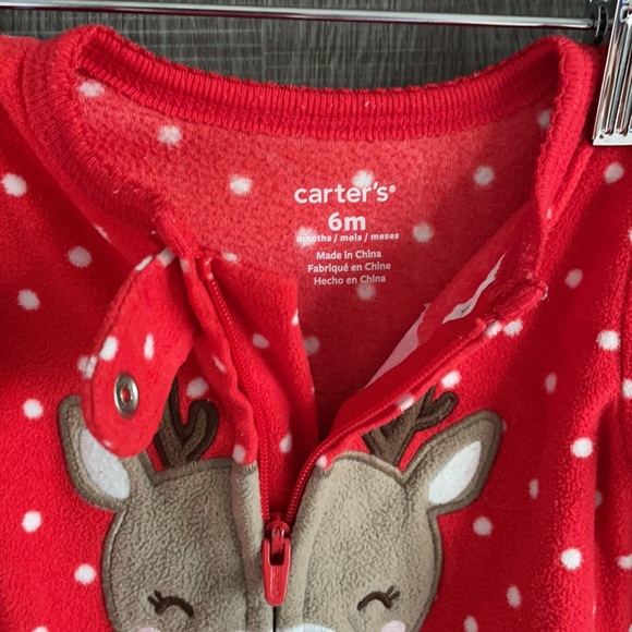 4/$24⭐️Carter’s fleece Christmas reindeer sleeper - Picture 4 of 5